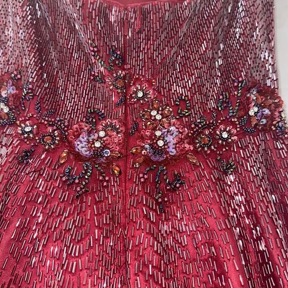 Rachel Allan Couture Liquid Beaded and stones hi end national state local formal - Picture 10 of 11